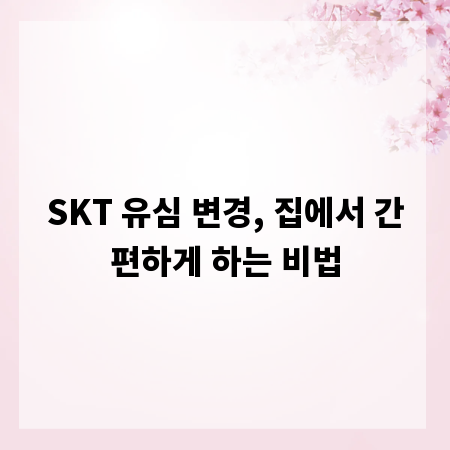 SKT 유심 변경, 집에서 간편하게 하는 비법