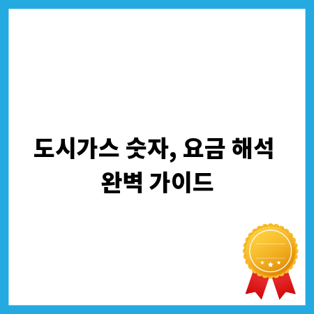 도시가스 숫자, 요금 해석 완벽 가이드