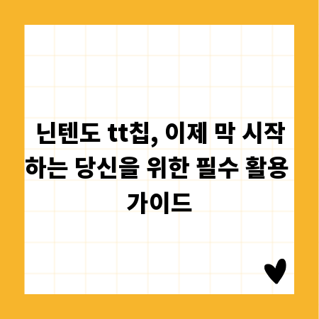 닌텐도 tt칩, 이제 막 시작하는 당신을 위한 필수 활용 가이드