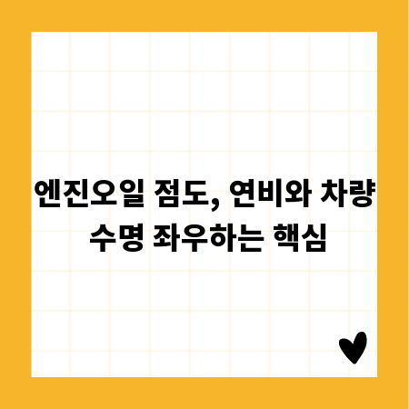 엔진오일 점도, 연비와 차량 수명 좌우하는 핵심