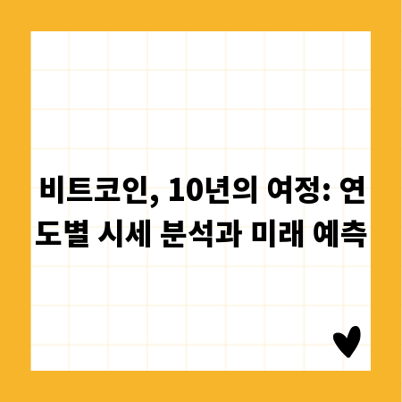 비트코인, 10년의 여정: 연도별 시세 분석과 미래 예측
