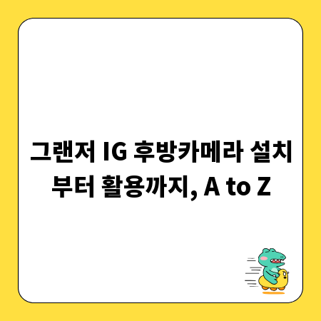 그랜저 IG 후방카메라 설치부터 활용까지, A to Z