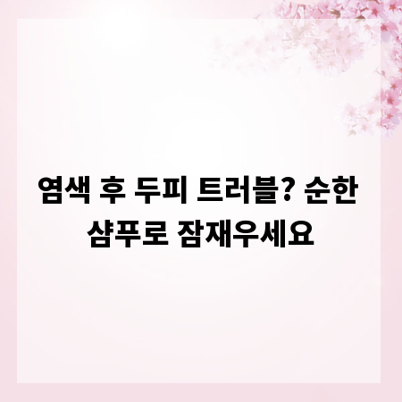 염색 후 두피 트러블? 순한 샴푸로 잠재우세요