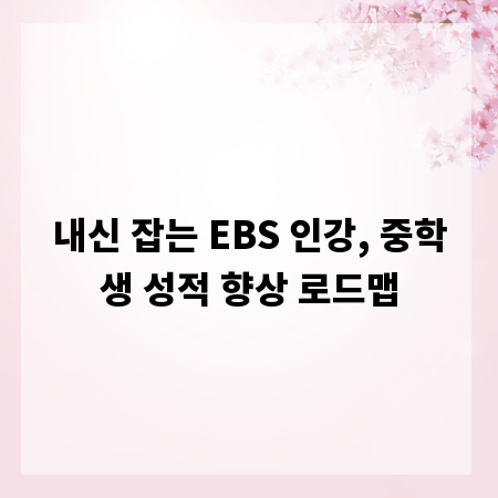 내신 잡는 EBS 인강, 중학생 성적 향상 로드맵