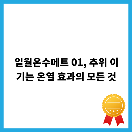 일월온수메트 01, 추위 이기는 온열 효과의 모든 것