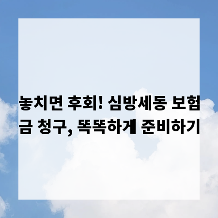 놓치면 후회! 심방세동 보험금 청구, 똑똑하게 준비하기