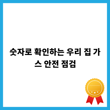 숫자로 확인하는 우리 집 가스 안전 점검