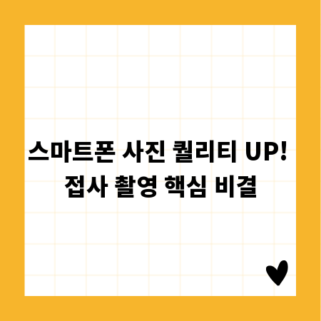 스마트폰 사진 퀄리티 UP! 접사 촬영 핵심 비결