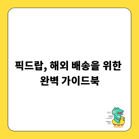 픽드랍, 해외 배송을 위한 완벽 가이드북