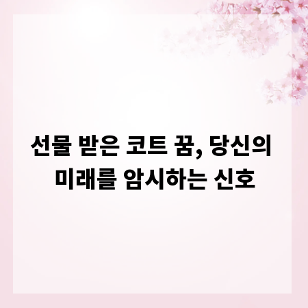 선물 받은 코트 꿈, 당신의 미래를 암시하는 신호