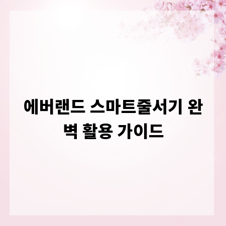 에버랜드 스마트줄서기 완벽 활용 가이드