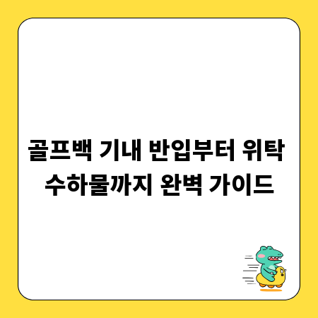 골프백 기내 반입부터 위탁 수하물까지 완벽 가이드