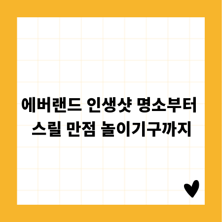 에버랜드 인생샷 명소부터 스릴 만점 놀이기구까지