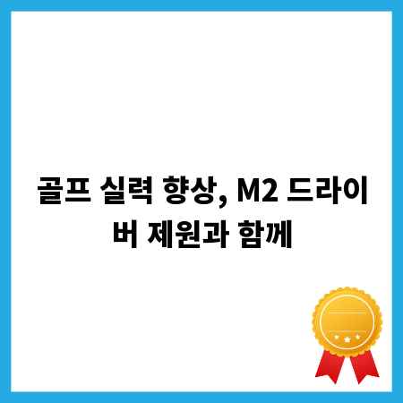 골프 실력 향상, M2 드라이버 제원과 함께