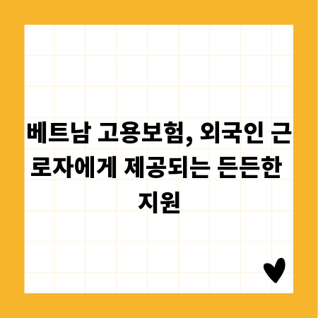 베트남 고용보험, 외국인 근로자에게 제공되는 든든한 지원