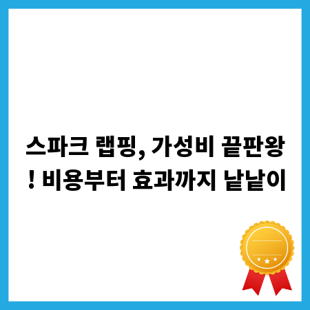 스파크 랩핑, 가성비 끝판왕! 비용부터 효과까지 낱낱이