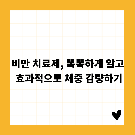 비만 치료제, 똑똑하게 알고 효과적으로 체중 감량하기