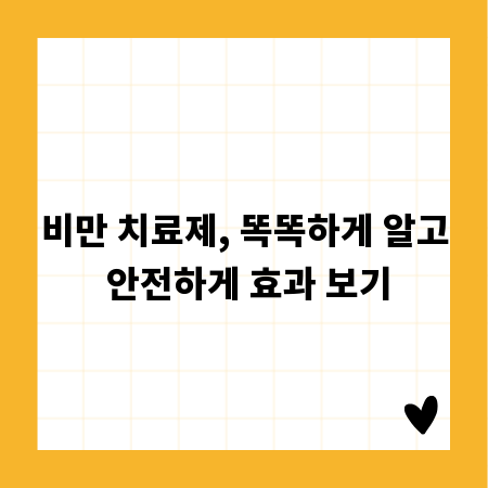 비만 치료제, 효과 극대화와 부작용 최소화 전략