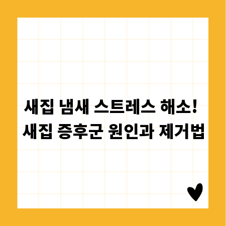 새집 냄새 스트레스 해소! 새집 증후군 원인과 제거법