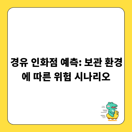 경유 인화점 예측: 보관 환경에 따른 위험 시나리오