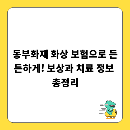 동부화재 화상 보험으로 든든하게! 보상과 치료 정보 총정리