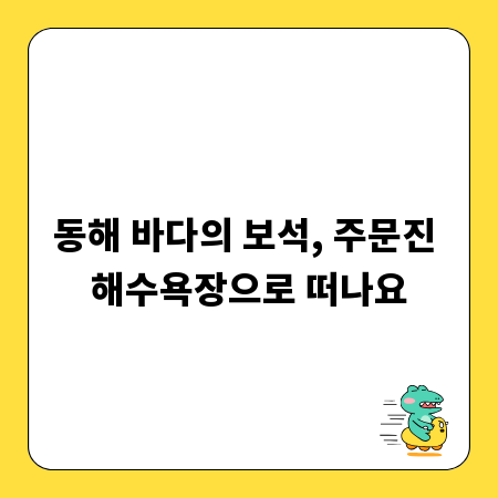 동해 바다의 보석, 주문진 해수욕장으로 떠나요