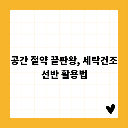 공간 절약 끝판왕, 세탁건조선반 활용법