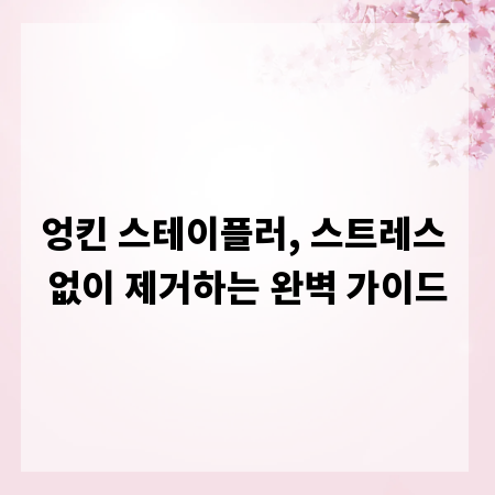 엉킨 스테이플러, 스트레스 없이 제거하는 완벽 가이드