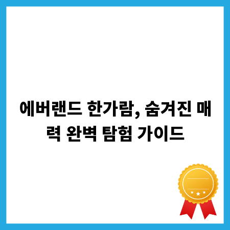 에버랜드 한가람, 몰랐던 재미 요소 총정리