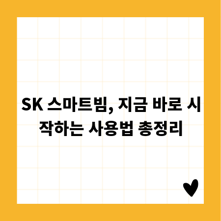 SK 스마트빔, 지금 바로 시작하는 사용법 총정리